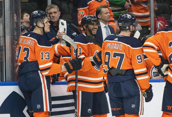 Kane McDavid help Oilers top Devils for 5th straight win AP News